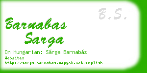 barnabas sarga business card